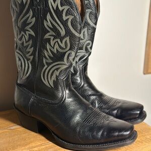 ARIAT Legend Black Deertan Cowboy Western Boots Style (35705) Mens Size 10.5 EE